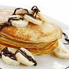 Banana and chocolate pancake